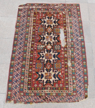 Antique Caucasian Shirvan Lezgi Rug Circa 1870 80 Size.165x110 Cm                       