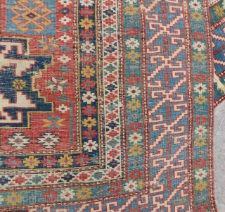 Antique Caucasian Shirvan Lezgi Rug Circa 1870 80 Size.165x110 Cm                       