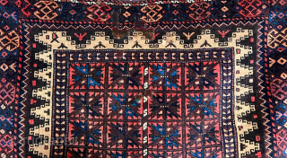 Antique Baluch Small Rug All Colors Natural And Very fine quality Size 76x66 Cm                   