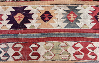 Early 19th Century Central Anatolian Aksaray Kilim Size.360x155 Cm                        