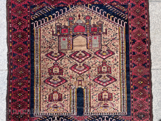 Antique Baluch Prayer Rug Size 112x082 Cm
