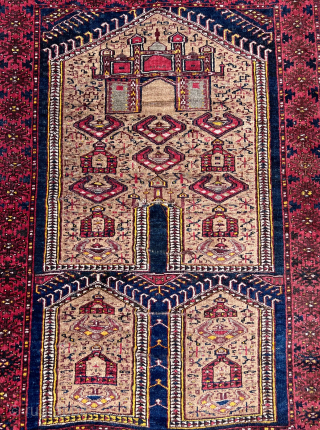 Antique Baluch Prayer Rug Size 112x082 Cm