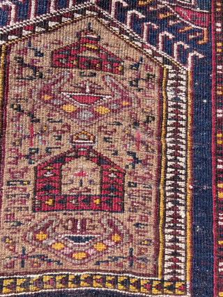 Antique Baluch Prayer Rug Size 112x082 Cm