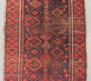 Antique Baluch Rug Circa 1880.90 Size.225x110 Cm                          
