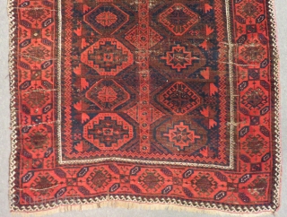 Antique Baluch Rug Circa 1880.90 Size.225x110 Cm                          