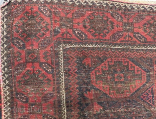 Antique Baluch Rug Circa 1880.90 Size.225x110 Cm                          