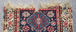 Antique Caucasian Karabakh Bagface Carpet Size.52x40cm                           