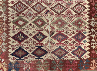 Second 19th Century South Anatolian Reyhanlı Kilim Size.300x155 CM                        