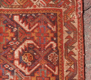 Antique Persian Khamseh Bagface Size.68x63 Cm                           