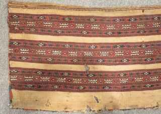 Antique Türkmen Yamud Cuval Kilim Size.80x40cm                           