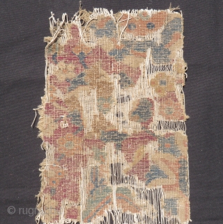 17th Century l think Persian kirman Rug fragment Size.110x24 Cm                       