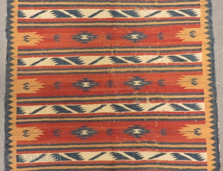 Antigue Persian Qashqai Kilim Size.164x126 Cm                           