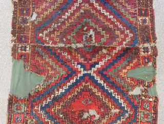 Early 19th C Central East Anatolian fragment Rug Size.245x112 Cm                       