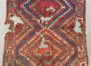 Early 19th C Central East Anatolian fragment Rug Size.245x112 Cm                       