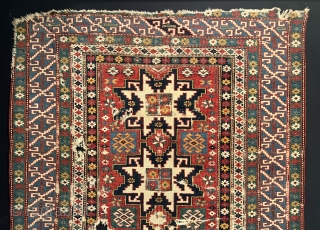 Antique Cacausian Lezgi Shirvan Rug Circa 1880 Size 165x112 Cm                       