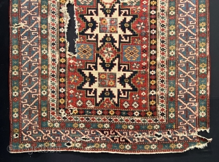 Antique Cacausian Lezgi Shirvan Rug Circa 1880 Size 165x112 Cm                       