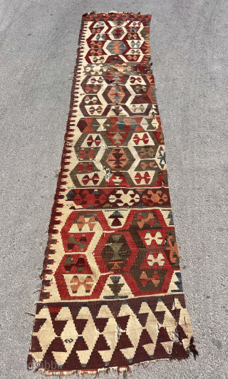 Second 19th Century Central Anatolian Konya One part kilim                        