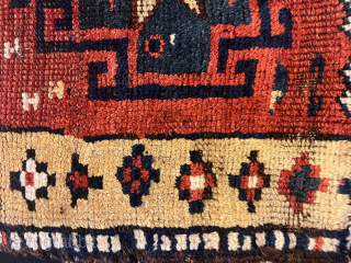 Early 19th East Anatolian Kurdish Yastık Size.75x63 Cm                         