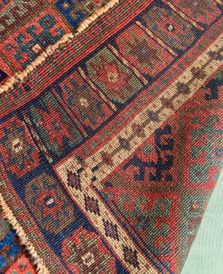 Antique Persian Kurdish Jaff Bagface Size 83x60 Cm                         