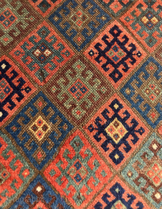 Antique Persian Kurdish Jaff Bagface Size 83x60 Cm                         