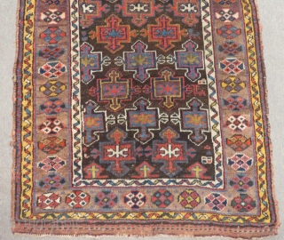 Antique Persian Kurdish Rug Circa 1880.90 Size.250x100 Cm                         