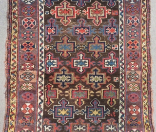 Antique Persian Kurdish Rug Circa 1880.90 Size.250x100 Cm                         