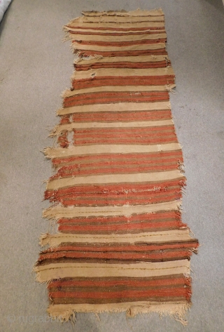 Early 19th Century Kopatocya Striped Kilim fragment Size.275x100 Cm                        