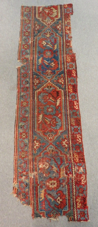 Second 18th C West Anatolian Ushak fragment Rug Size.270x60 Cm                       