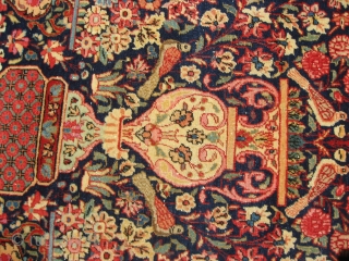 Kashan(?)  Prayer Rug.  Ca 1900.  6'10" x 4'2".
Overall good condition, a little thinner in the center.  Clean.            