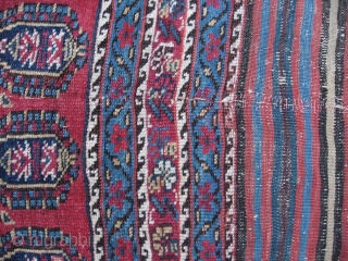 Afshar Rug.  4'11" (pile only) x 4'. Good colors, very finely woven with floppy handle and great kilim ends. Generally good condition with a few wear areas to the foundation and  ...