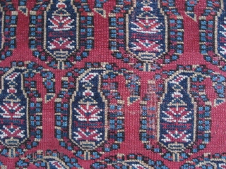 Afshar Rug.  4'11" (pile only) x 4'. Good colors, very finely woven with floppy handle and great kilim ends. Generally good condition with a few wear areas to the foundation and  ...