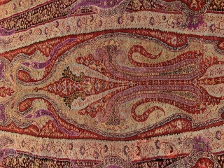 19th century Indian shawl, condition isn’t very good, have holes and repairs size 300/120cms                   