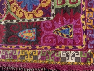 Very rare Uzbek Lakai in very beautiful condition, unusual pattern end of 19th century                   