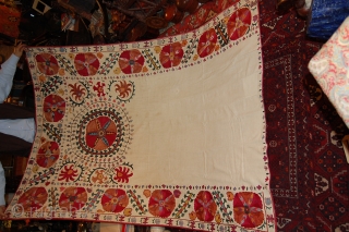 19th Century Susani Jainamaz in great condition, size is 210/150, Lovely colours and very fine embroidery.                 