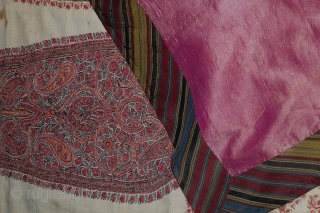 Beautiful old 19th C, kirman embroidery, beautiful condition, silk on wool embroidery, size is about 190/150 cm.                