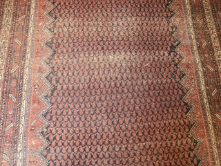 Antique Persian Malayer. Truly a unique and one-of-a-kind piece. The actual size of this rug is 6'-9" x 17' (with 2" error margin in the length). This is an estate rug and  ...