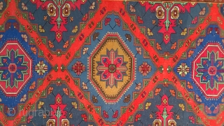 This Antique Caucasus Karabakh Sumack kilim rug is definitely for someone who is looking for somethin large. Before I tell you any details about this kilim rug, I would recommend to have  ...