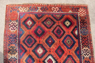 Late 19th C. E. Anatolian, Sivas area rug, 4'4" x 6'5" in the so-called "Baklava" design.  In near mint condition with full pile and rich natural colors.     