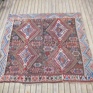 C.Anatolian kilim, 8'7' x 9"  2.74m x 2.44m, 3rd qtr.19th C. or earlier.  Recently purchased from a family who has owned it for over 95 years, this Central Anatolian kilim  ...