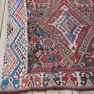 C.Anatolian kilim, 8'7' x 9"  2.74m x 2.44m, 3rd qtr.19th C. or earlier.  Recently purchased from a family who has owned it for over 95 years, this Central Anatolian kilim  ...
