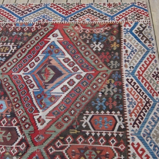 C.Anatolian kilim, 8'7' x 9"  2.74m x 2.44m, 3rd qtr.19th C. or earlier.  Recently purchased from a family who has owned it for over 95 years, this Central Anatolian kilim  ...