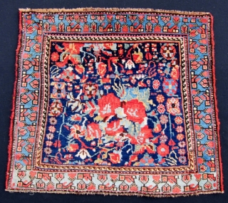 S.W. Persian Khamseh bagfaces, Circa 1880.  Hard to photograph these remarkable Gul Ferang design bagfaces.  The wool is just too shiny.  In addition to the lustrous quality of the  ...