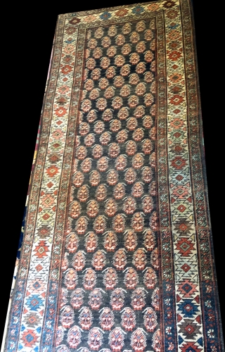 Antique 18' long Persian Heriz runner with unusual paisley pattern. It is 3' in width.                  