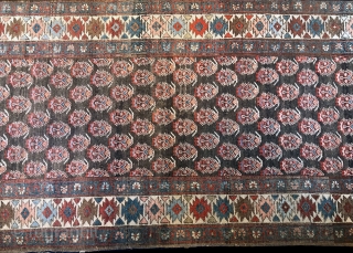 Antique 18' long Persian Heriz runner with unusual paisley pattern. It is 3' in width.                  
