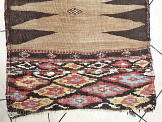 Rare kurdish Khorasan Sofreh Kilim 
Gorgeous Miniature piece 180x65
1900ish or earlier 
For more better photo please contact me through Whatsapp             