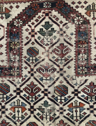 Marasali Shirvan Prayer Rug 1840-50
Ca. 147x110
Good condition with signs of age                      