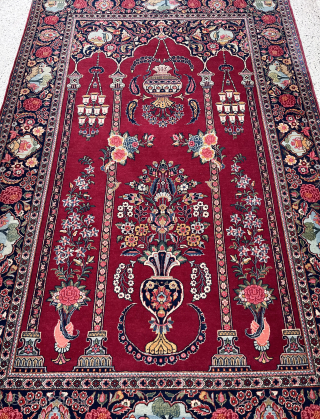 Antique Ghaliche Kashan killer red ground pillar design top condition
2000€ or BO plus shipping                   