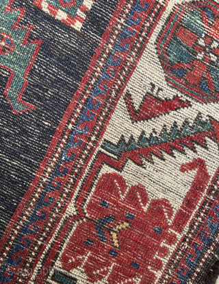 Good looking Bakhtiari rug intriguing graphics great condition just needs minor tlc on both ends. 
155x300
میانه بختیاری مرسوم به نقش اسکندر
950€ plus shipping 
 Contact:  slip_knot_982@yahoo.com or WhatsApp +49 1523 4681016 