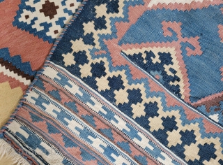 Antique Qashqai Kilim ca.245 x 145                           