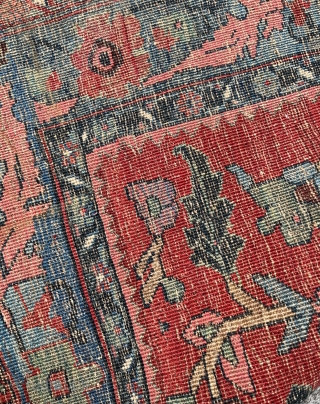 Wagireh Ornak Bidjar Halvaie sample rug 
1920
Shiny wool great condition                       
